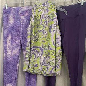 Stylish Purple and Green top combo